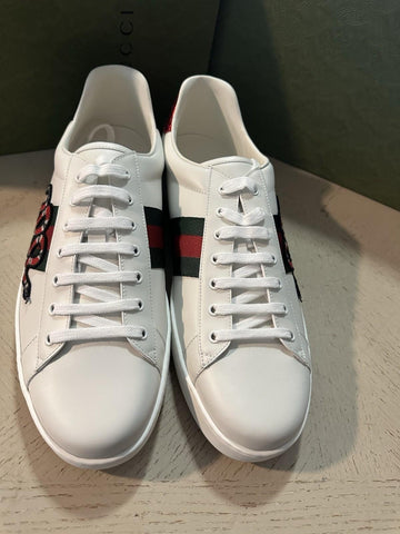 New Gucci Men Leather Sneakers White 16.5 US/16 UK