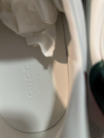 New Gucci Men Leather Sneakers White 16.5 US/16 UK