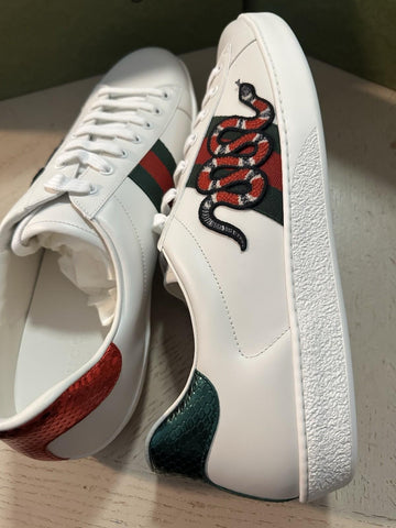 New Gucci Men Leather Sneakers White 16.5 US/16 UK