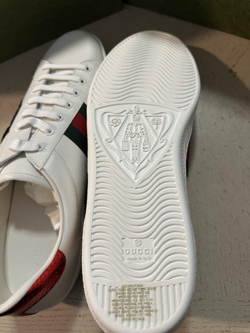 New Gucci Men Leather Sneakers White 16.5 US/16 UK