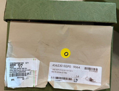 New Gucci Men Leather Sneakers White 16.5 US/16 UK