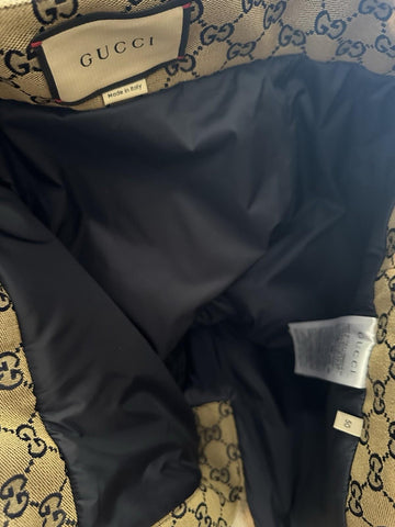 New $3300 Gucci Men Canvas GG Print SKI Pants Beige/Navy Size 34 US/50 Eu