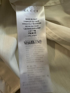 Gucci Men Tailored Tuxedo Dress Shirt Soft White 41/16 New $1280