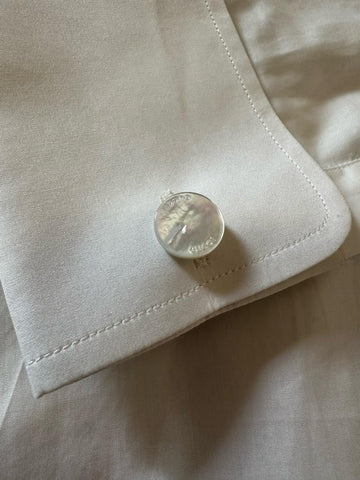 Gucci Men Tailored Tuxedo Dress Shirt Soft White 41/16 New $1280