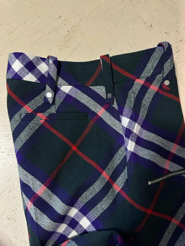 NWT $2850 Burberry Men’s Check Wool Pants Green/Blue/Red 36 US ( 52 Eu ) Italy
