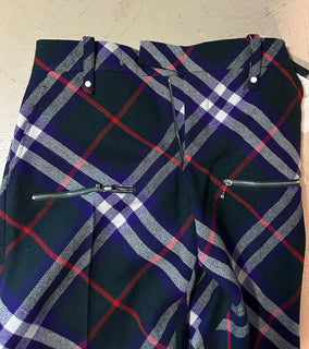 NWT $2850 Burberry Men’s Check Wool Pants Green/Blue/Red 36 US ( 52 Eu ) Italy
