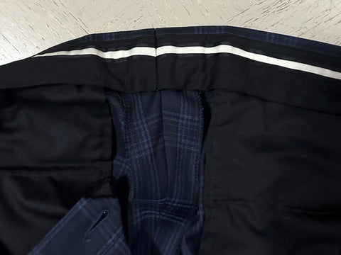 NWT $3900 Gucci Men Bee Check blue plaid pattern Suit Navy 40R US/50R Eu