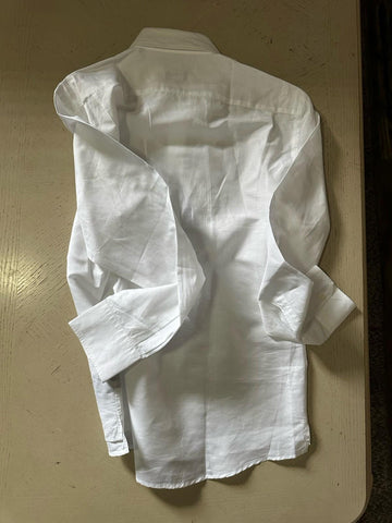 New $950 ZEGNA Men Linen Blend Button Down Shirt White Size XXL Italy