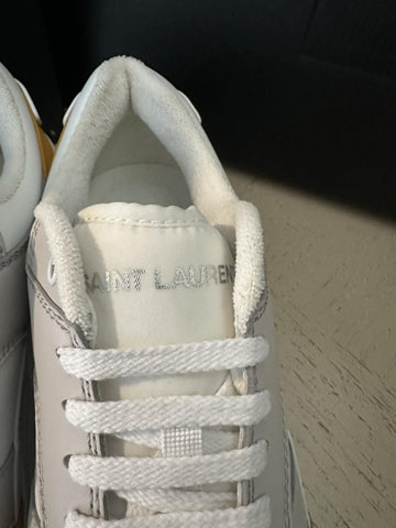 NIB Saint Laurent Leather sneakers White/Gray/Yellow 9.5 US/42.5 Eu 757319