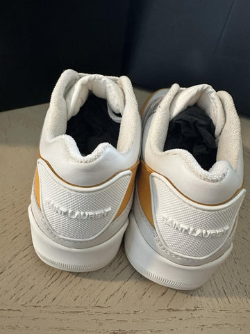 NIB Saint Laurent Leather sneakers White/Gray/Yellow 9.5 US/42.5 Eu 757319