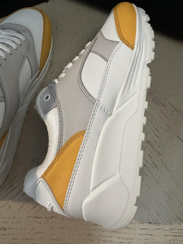NIB Saint Laurent Leather sneakers White/Gray/Yellow 9.5 US/42.5 Eu 757319