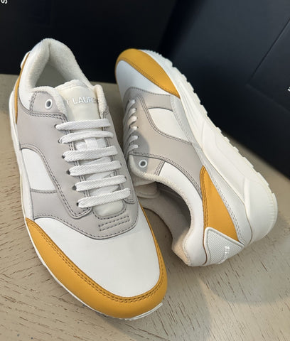 NIB Saint Laurent Leather sneakers White/Gray/Yellow 9 US/42 Eu 757319