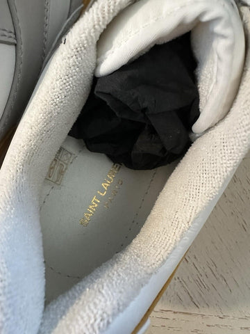 NIB Saint Laurent Leather sneakers White/Gray/Yellow 9 US/42 Eu 757319