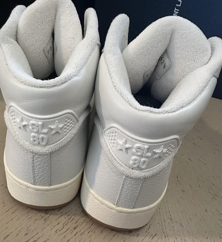 NIB Saint Laurent Mid-top Leather sneakers White 9.5 US/42.5 Eu 711250