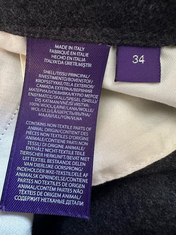 NWT Ralph Lauren Purple Label Men Drawstrin Pants DK Gray 34/50 Italy