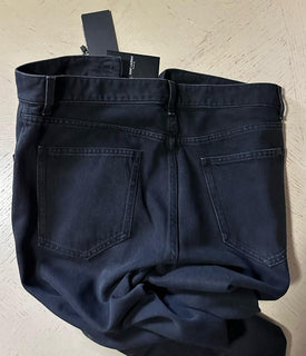 New $1050 Saint Laurent Men Wide-Leg jeans Pants Black 32 US ( Measured 34 ) Ita