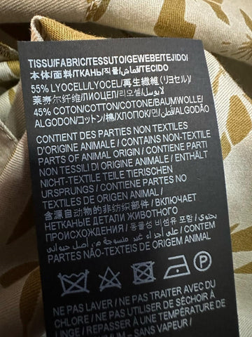 NWT $890 Saint Laurent Men Hawaii Shirt light beige/cream Size M