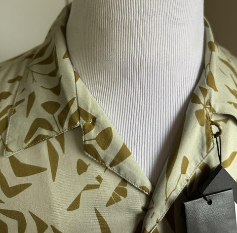NWT $890 Saint Laurent Men Hawaii Shirt light beige/cream Size M