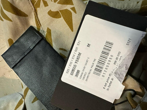 NWT $890 Saint Laurent Men Hawaii Shirt light beige/cream Size M