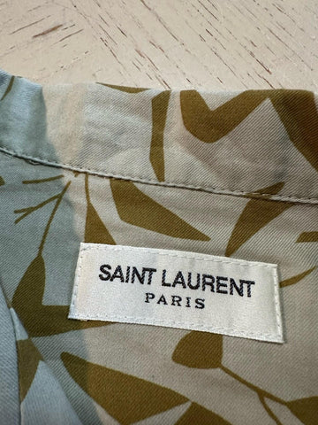 NWT $890 Saint Laurent Men Hawaii Shirt light beige/cream Size M