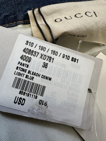 NWT $1400 Gucci Men Jeans Pants LY Blue Size 36 US 408637
