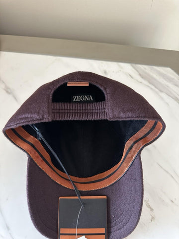 NWT ZEGNA Cashmere Baseball Hat Purple maybe  Size L Italy
