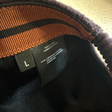 NWT ZEGNA Cashmere Baseball Hat Purple maybe  Size L Italy