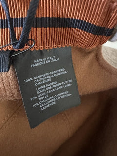 NWT ZEGNA Cashmere Baseball LT Taupe/Gray Size L Italy