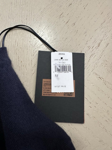 NWT ZEGNA Cashmere Long Sleeve Crewneck Sweater Navy 52 Eu/L