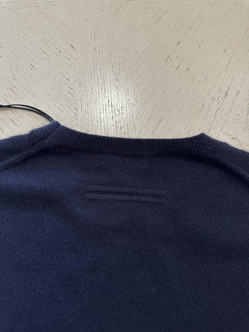 NWT ZEGNA Cashmere Long Sleeve Crewneck Sweater Navy 52 Eu/L