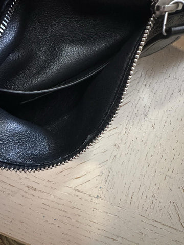 New Saint Laurent SID flat crossbody bag in antiqued lambskin Black 581697