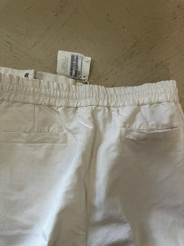 NWT $795 Brunello Cucinelli Men Drawstring Short Pants Of White Size 54/38
