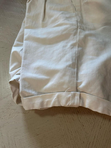 NWT $795 Brunello Cucinelli Men Drawstring Short Pants Of White Size 54/38