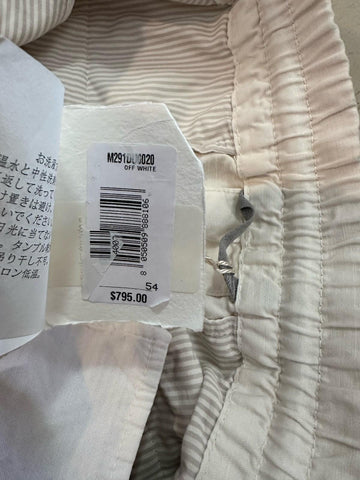 NWT $795 Brunello Cucinelli Men Drawstring Short Pants Of White Size 54/38