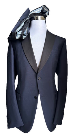 NWT $4800 Gucci Men’s Tuxedo Suit Blue Size 46R US/56R Eu Italy