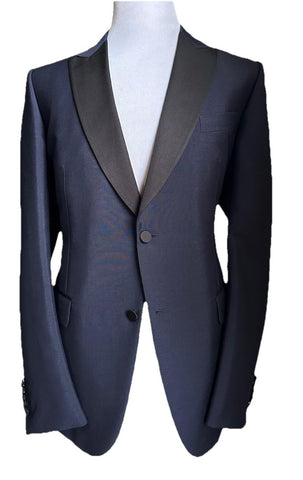 NWT $4800 Gucci Men’s Tuxedo Suit Blue Size 46R US/56R Eu Italy