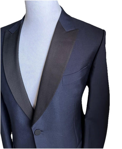 NWT $4800 Gucci Men’s Tuxedo Suit Blue Size 46R US/56R Eu Italy