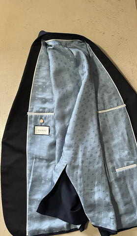 NWT $4800 Gucci Men’s Tuxedo Suit Blue Size 46R US/56R Eu Italy