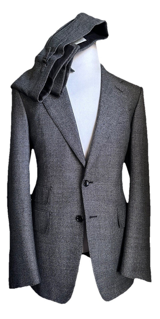 NWT $5690 TOM FORD Men Wool Suit DK Gray 40R US/50R Eu Italy