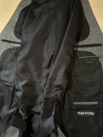 NWT $5690 TOM FORD Men Wool Suit DK Gray 40R US/50R Eu Italy