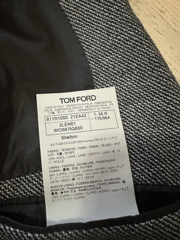 NWT $5690 TOM FORD Men Wool Suit DK Gray 40R US/50R Eu Italy