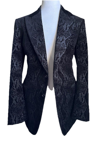 NWT $5650 TOM FORD Men Velvet Sport Coat Jacket Blazer Black 44 US/56 Eu Swit