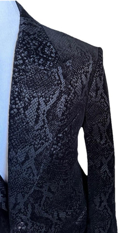 NWT $5650 TOM FORD Men Velvet Sport Coat Jacket Blazer Black 44 US/56 Eu Swit