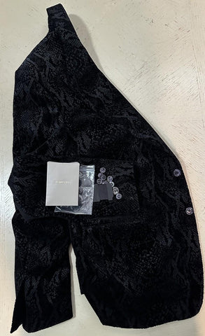 NWT $5650 TOM FORD Men Velvet Sport Coat Jacket Blazer Black 44 US/56 Eu Swit