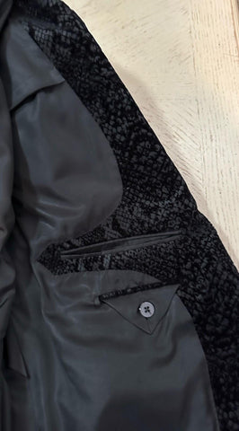 NWT $5650 TOM FORD Men Velvet Sport Coat Jacket Blazer Black 44 US/56 Eu Swit