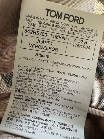 NWT $5550 TOM FORD Men Atticus Sport Coat Jacket Blazer Leopard Brown 42 US/52 E