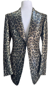 NWT $5550 TOM FORD Men Atticus Sport Coat Jacket Blazer Leopard Brown 42 US/52 E
