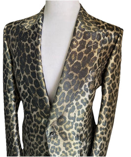 NWT $5550 TOM FORD Men Atticus Sport Coat Jacket Blazer Leopard Brown 42 US/52 E