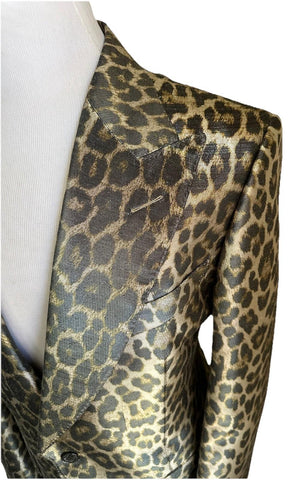 NWT $5550 TOM FORD Men Atticus Sport Coat Jacket Blazer Leopard Brown 42 US/52 E