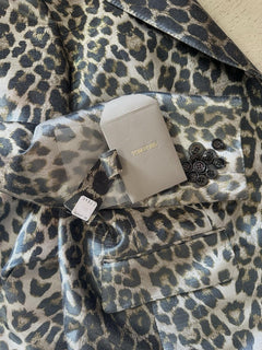 NWT $5550 TOM FORD Men Atticus Sport Coat Jacket Blazer Leopard Brown 42 US/52 E